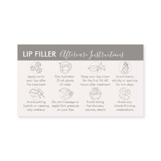 Beige Tann Cream Lip Filler Aftercare Instructions