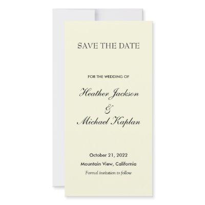 Beige Wedding Professional Minimalist Save The Date