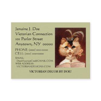 BEJEWELED VICTORIAN PARLOR CAT CALLING/CONTACT CRD