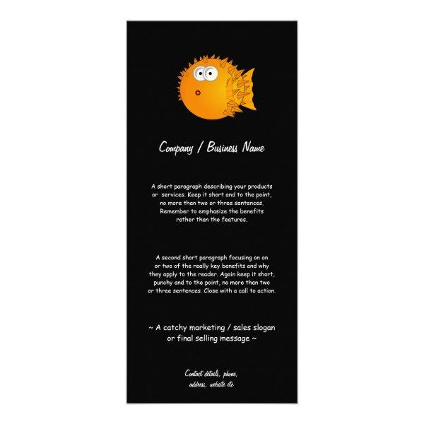 Bemused Puffer Fish Rack Card