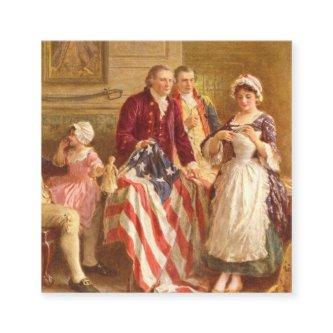 Betsy Ross USA 1777 By Jean Leon Gerome Ferris Square