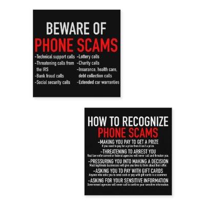 Beware of Phone Scams - Scam Prevention List Square