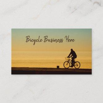 Bicycle Man Riding Bike in Summer
