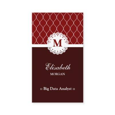 Big Data Analyst Elegant Brown Lace Pattern