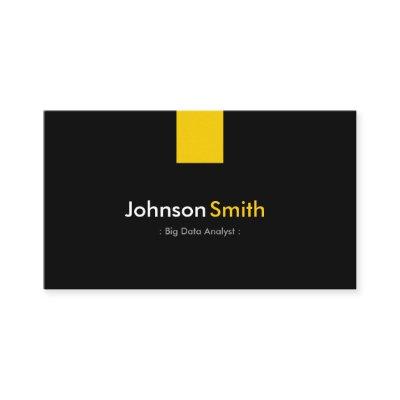 Big Data Analyst - Modern Amber Yellow