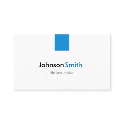 Big Data Analyst - Simple Aqua Blue