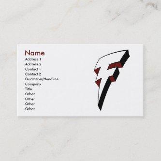 Big F Lightning Bolt Profile Card Template