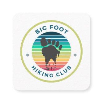 Big foot sasquatch hiking club square