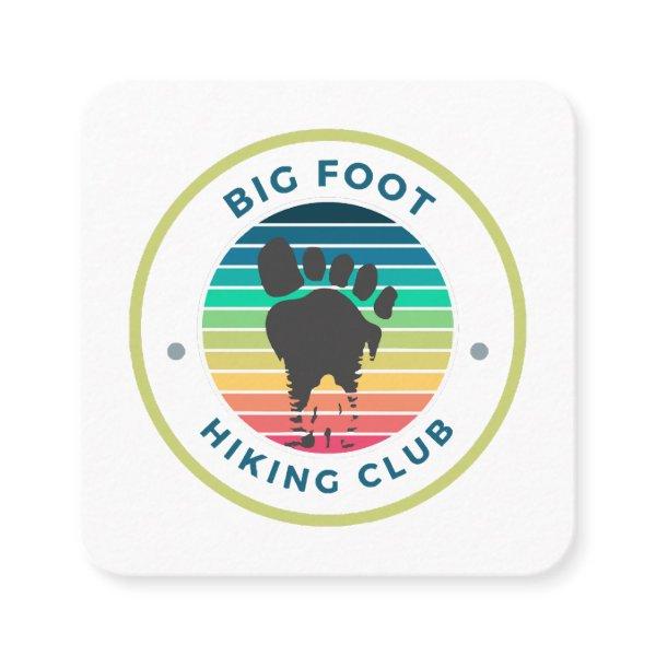 Big foot sasquatch hiking club square