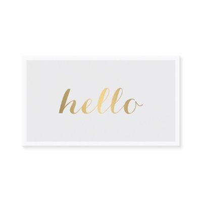 Big Gold Hello Gray and White