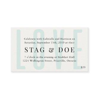 Big Love Stag and Doe Ticket // Robins Egg