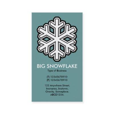 Big Snowflake - Turquoise Gray (669999)