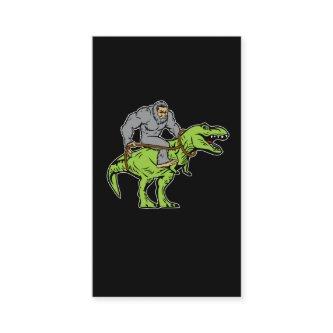 Bigfoot Sasquatch Riding Dinosaur T rex