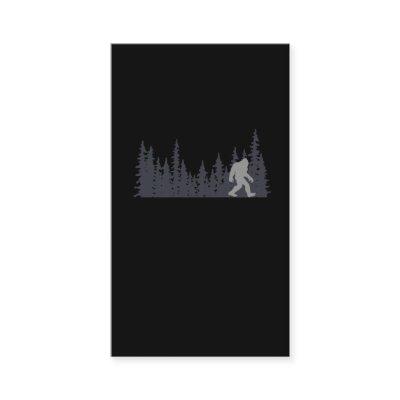 Bigfoot walking Forest Joke Sasquatch Fun