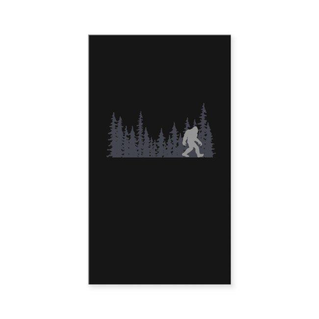 Bigfoot walking Forest Joke Sasquatch Fun