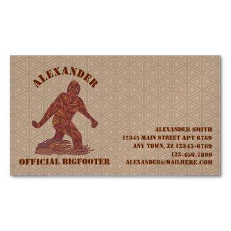 Bigfoot Walking Sasquatch Tan Pattern Custom  Magnet