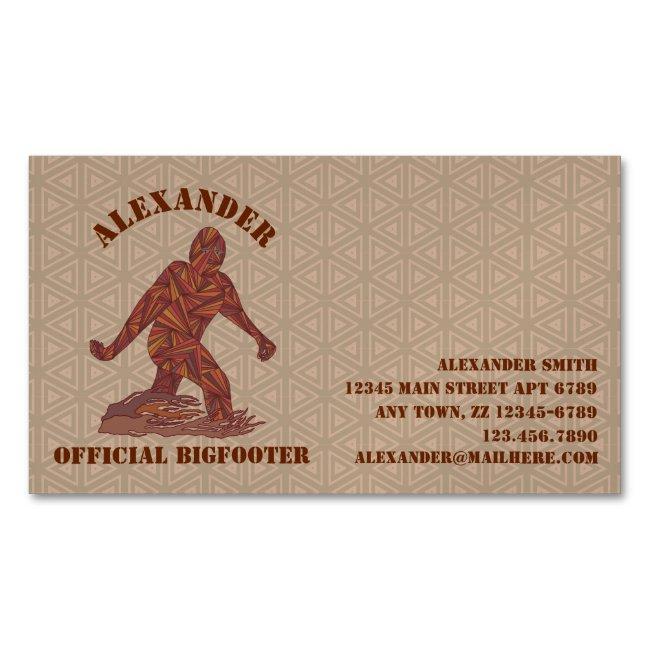 Bigfoot Walking Sasquatch Tan Pattern Custom  Magnet