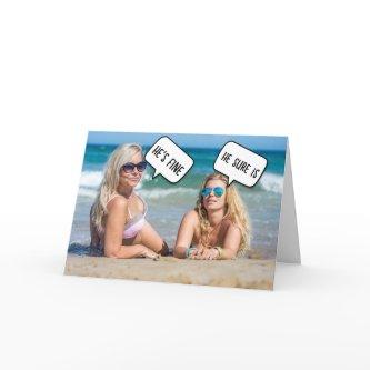 BIKINI GIRLS COMPLIMENTARY FUN CARD FOR HIM