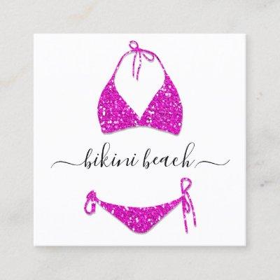 Bikini Lingerie Beach Costume Underwear Shop Pink Square