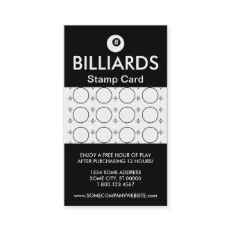 BILLIARDS focus stamp card