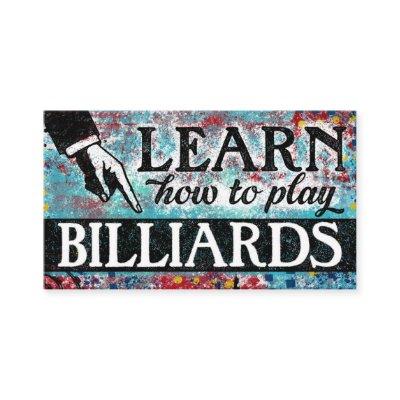 Billiards Lessons  - Blue Red