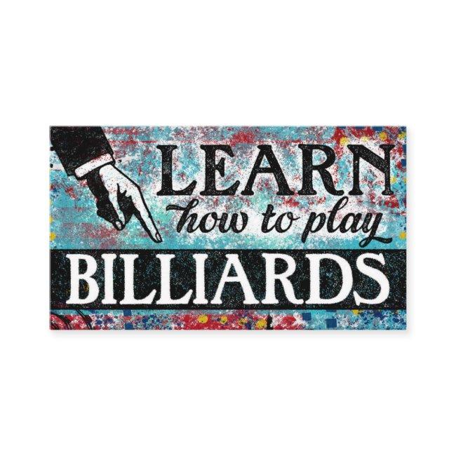 Billiards Lessons - Blue Red