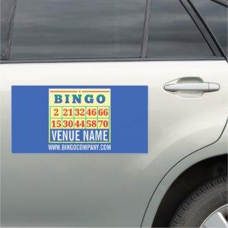 Bingo Card, Bingo Venue, Gaming Industry Car Magnet