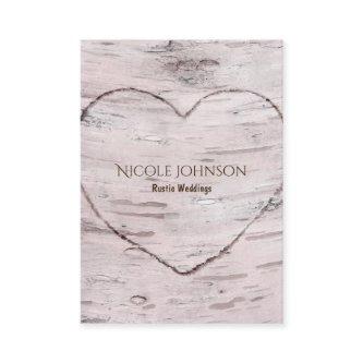 Birch Tree & Heart Rustic Natural Bridal Wedding