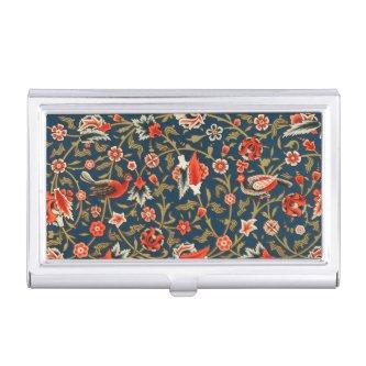 Bird and Flower Persian Blue Red Pattern  Case
