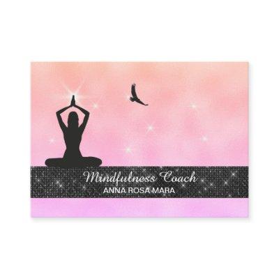 *~* Bird Eagle Pastel Yoga Glitter Meditation