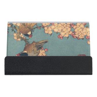 Birds Flowers Hokusai Japanese Art Desk  Holder