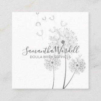 Birth Doula Or Midwife Floral Illustration Square