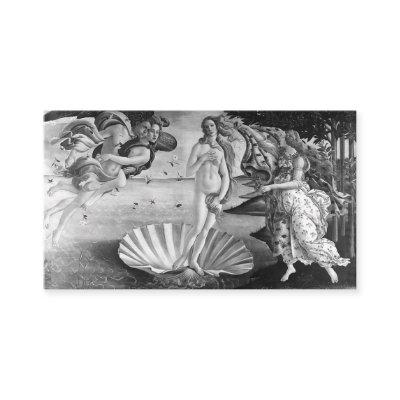 Birth Of Venus - Botticelli - Black And White