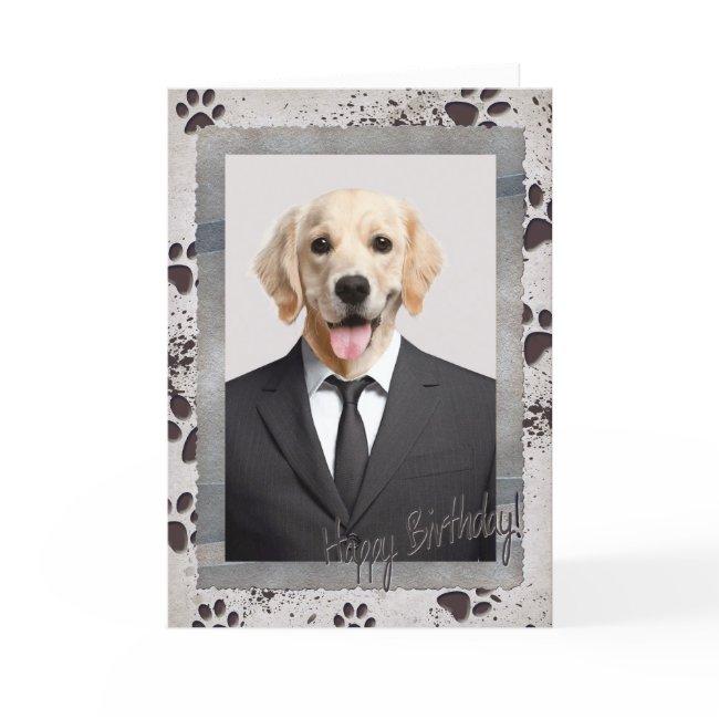 Birthday from the Dog Card