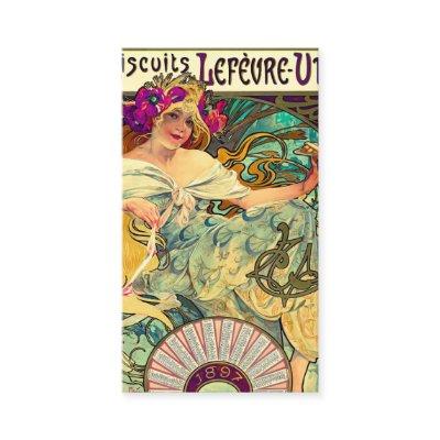 Biscuits Lefevre-Utile by Alphonse Mucha (1896)