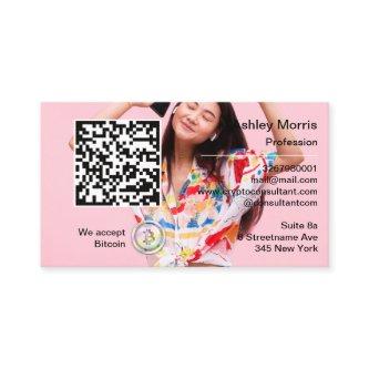 Bit Me QR Code We Accept Bitcoin Photo Insert
