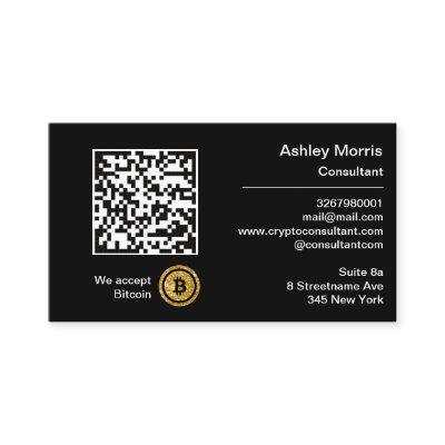 Bit Me QR Code We Accept Bitcoins Custom Logo