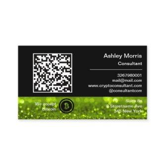 Bit Me QR Code We Accept Bitcoins Green Economy
