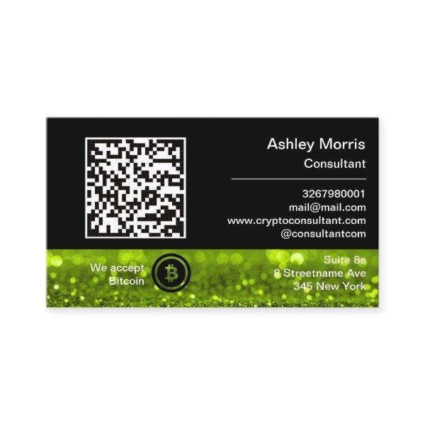 Bit Me QR Code We Accept Bitcoins Green Economy