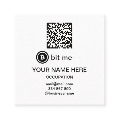Bitcoin Wallet QR Code Bit Me Insert Card Simply