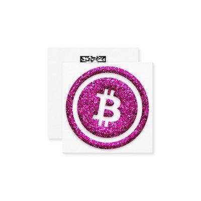 Bitcoin Wallet QR Code Bit Me Insert White Pink