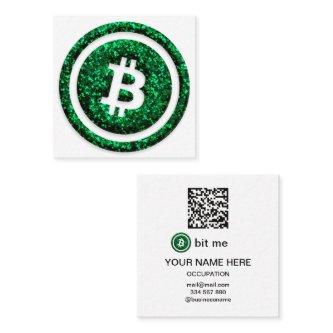 Bitcoin Wallet QR Code Bit Me Logo Square