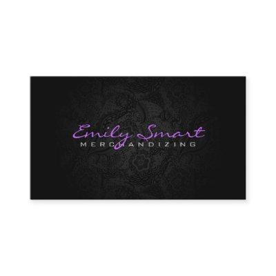 Black Abstract Floral Design