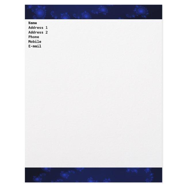 Black and Blue Customizable Letterhead