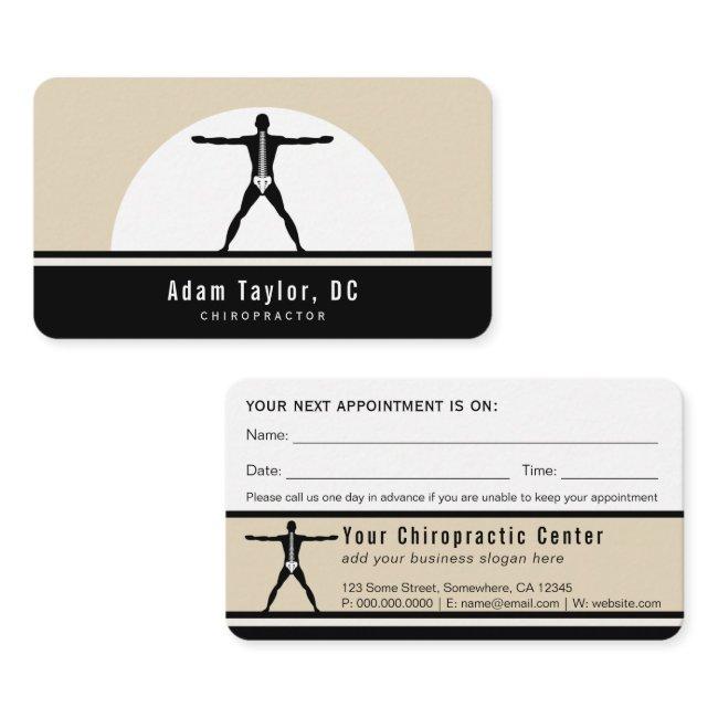 Black and Custom Beige Vitruvian Man Chiropractor