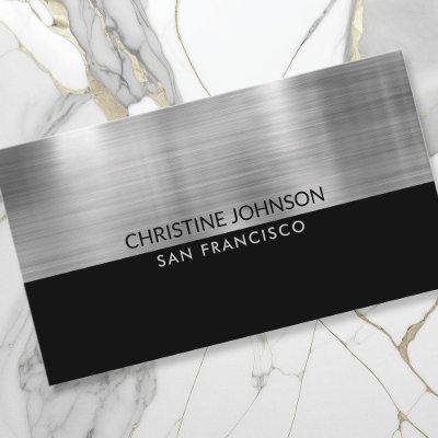 black and faux silver foil