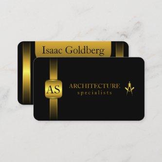 Black and Gold Architect Compass Architecture
