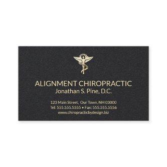 Black and Gold Chiropractic Emblem Chiropractor