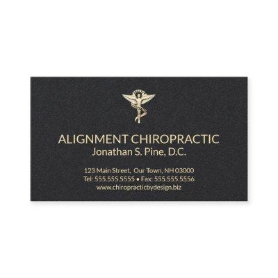 Black and Gold Chiropractic Emblem Chiropractor