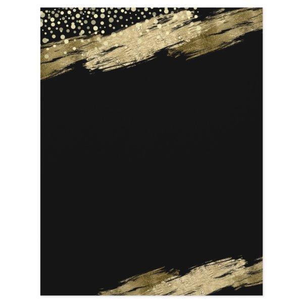 Black and gold elegant blank template  letterhead
